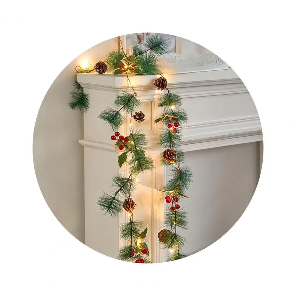 Stringa di natale luce decorativa ad alta luminosità accattivante pigna di natale filo di rame luce fata per albero di natale