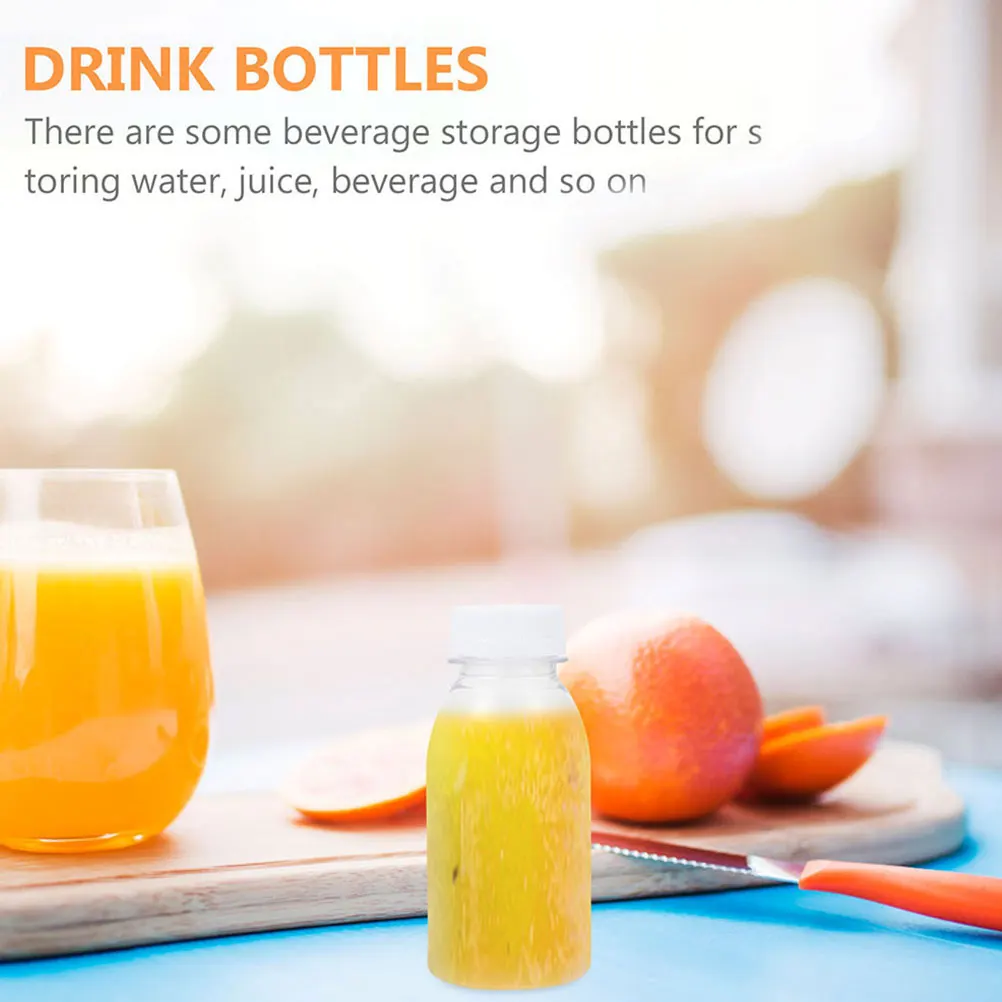 

Milk Bottle for Juice Reusable Empty Water Plastic Container Smoothie Transparent Small Beverage Holder Anti-Leak Sealing Cold