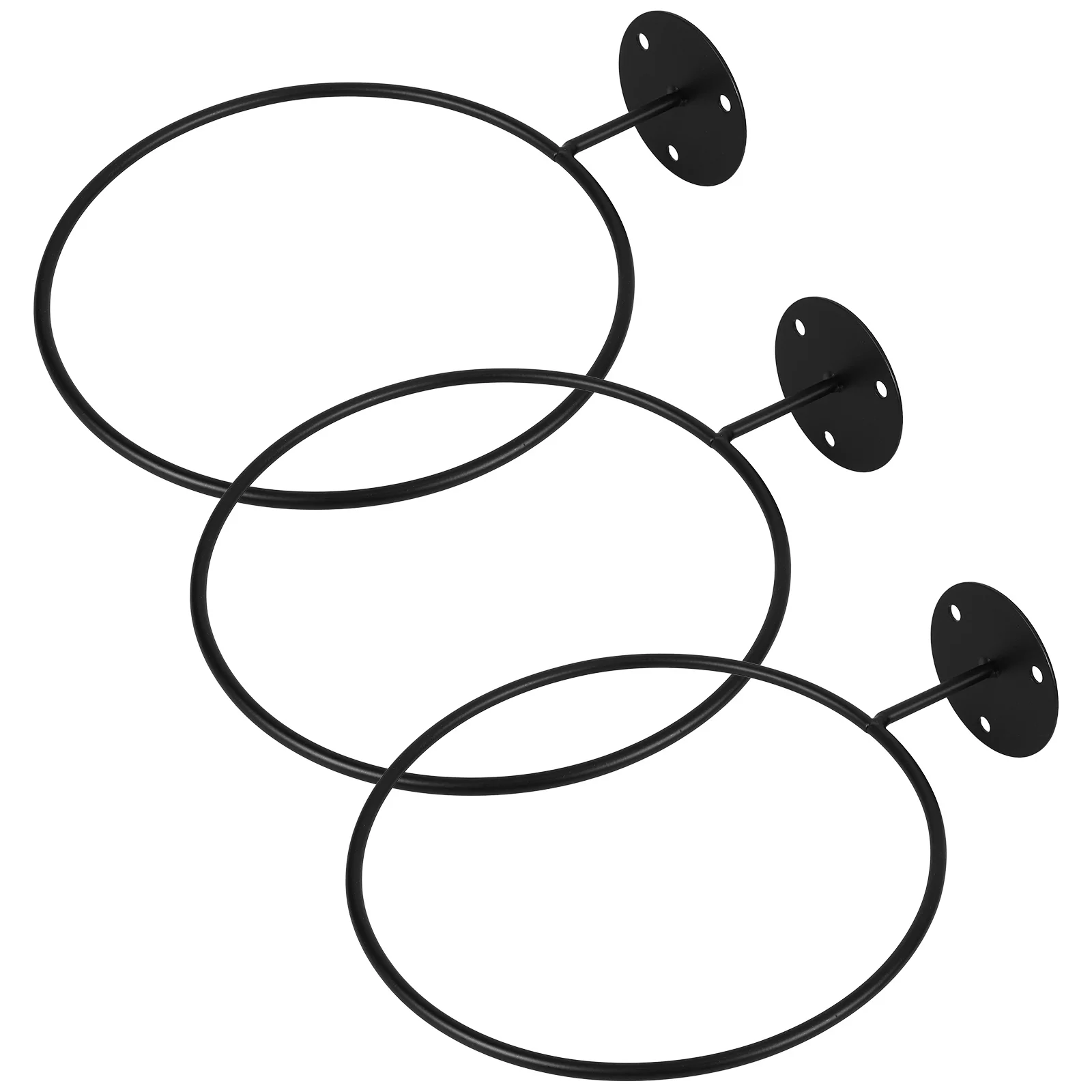 

3 Pcs Sphere Stand Wall Mount Sports Holder Ball Storage Rack Outdoor Basketball Volleyballs Iron Display Holders Black Man