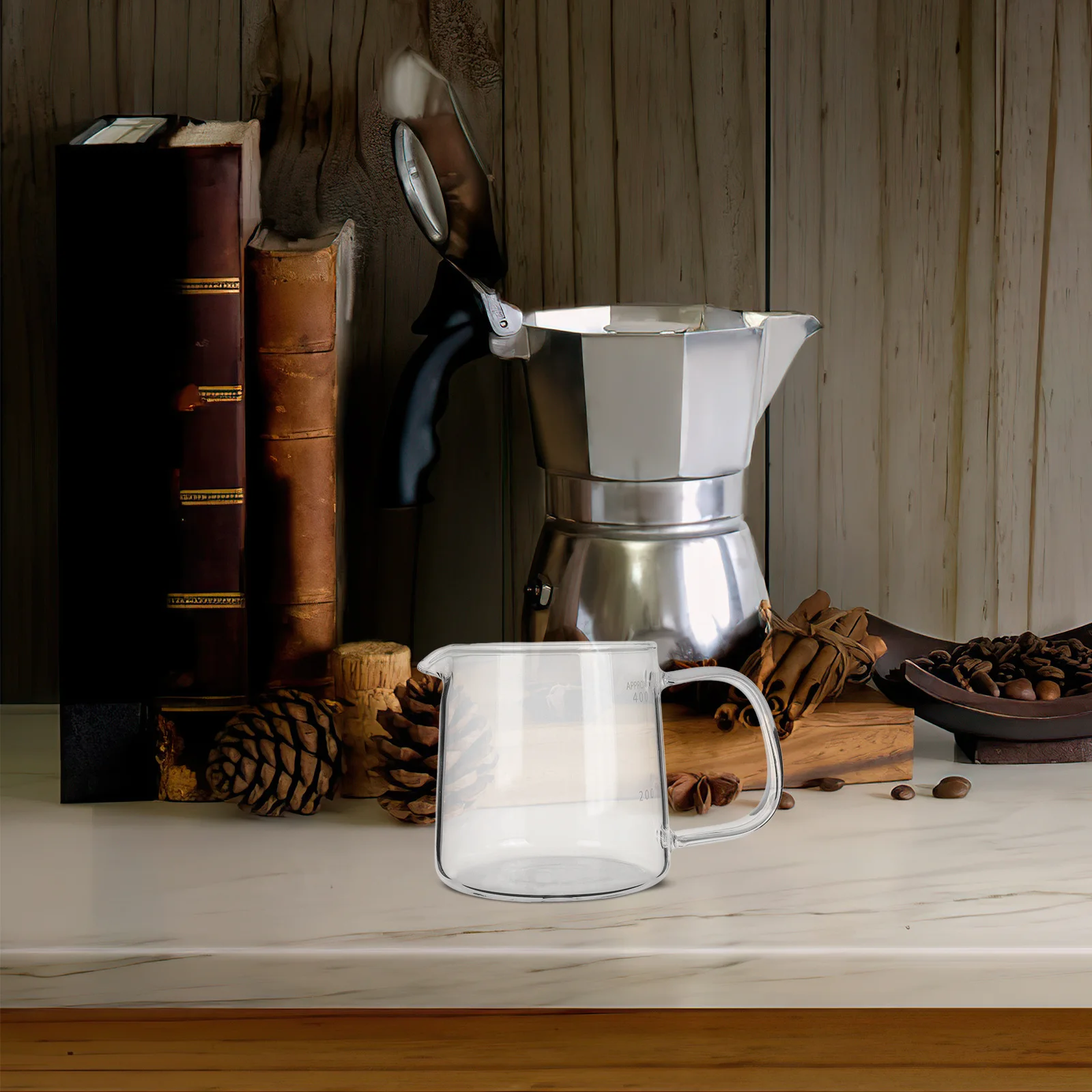 

400Ml Clear Borosilicate Glass Coffee Pot Hand Brewed Server Heatproof for Drip Coffee and Cold Brew At Home Stove Glass Kettle