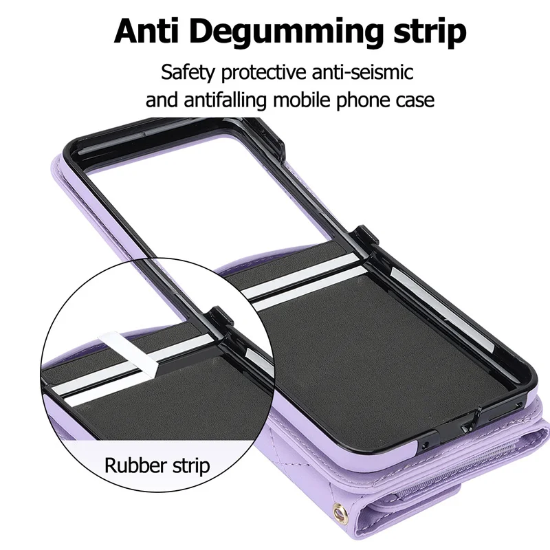 Casing ponsel kulit untuk Motorola Razr 50 Ultra Moto Razr 40 Razr + 2024 2023 penutup dompet dengan tali tempat kartu tas Funda Coque