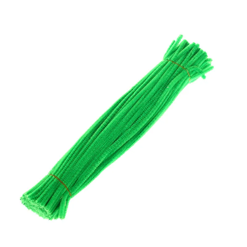 100pcs of Creative Plush Chenille Sticks velvelt artificial flowers plants Stem Pipe Cleaner decorative handmade party home deco