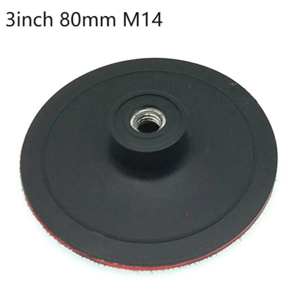 3In/4Inch Rubber Backing Pad M10 Thread Polishing Disc For Angle Grinder Black Water Dry Grinding Discs Power Abrasive Tools