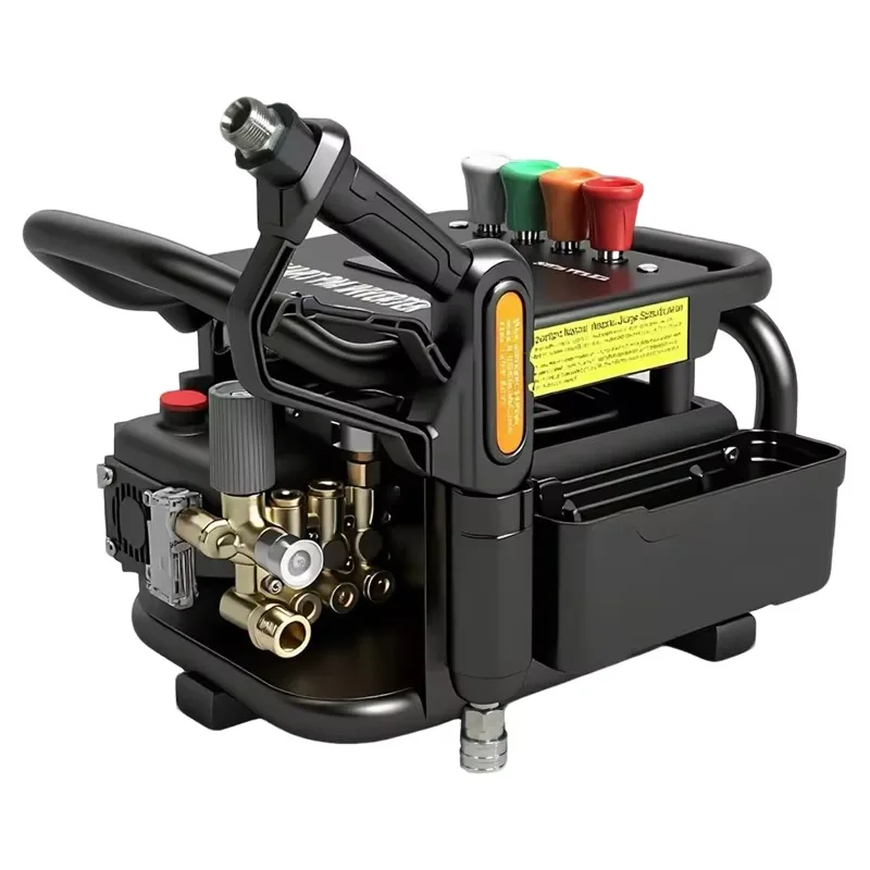 8L/min 150 Bar Home Use Wall Mounted Permanent Magnet High Pressure Car Washer   Cleaning Machine For Car Washing