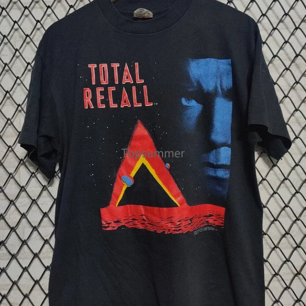 

Total Recall 1990 Arnold Schwarzenegger Promo Movie T Shirt Rare Item Size L