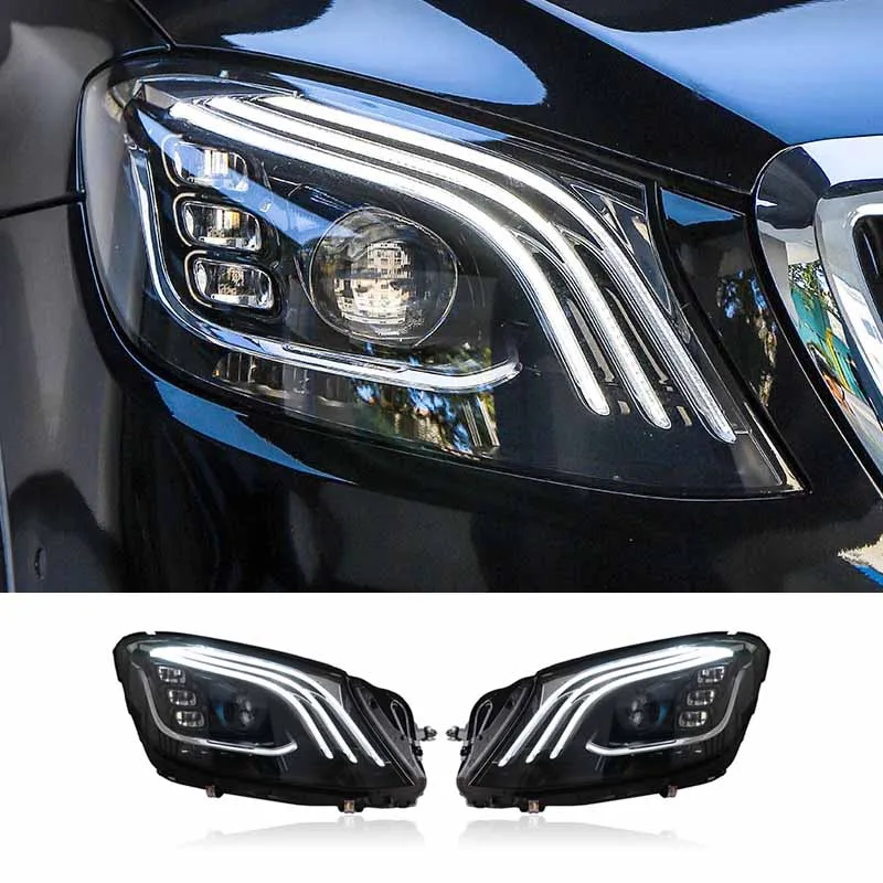 

fit for 14-18 Mercedes W222S 320350400 retrofit new Maybach LED headlight assembly Daytime Running Lights Dynamic Turn Signals