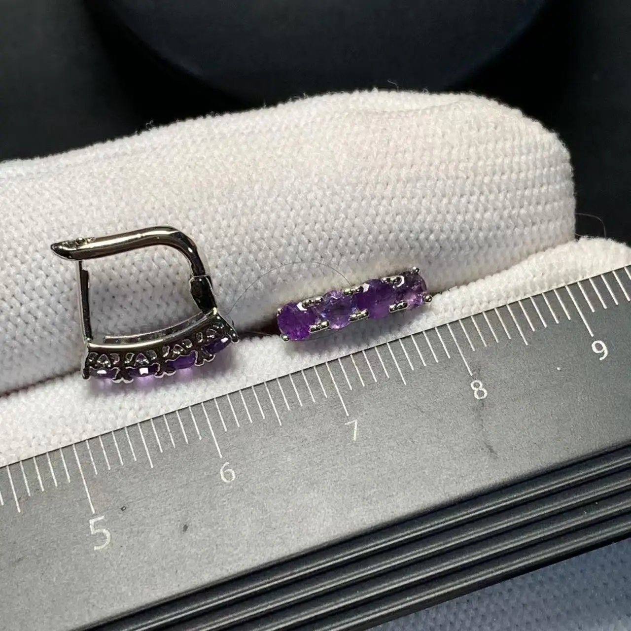 HEYYA STONE Vintage Natural Amethyst Hoop Earrings Simple Classic Round Circle Gemstone Jewelry Handmade 14K GOLD exclusive