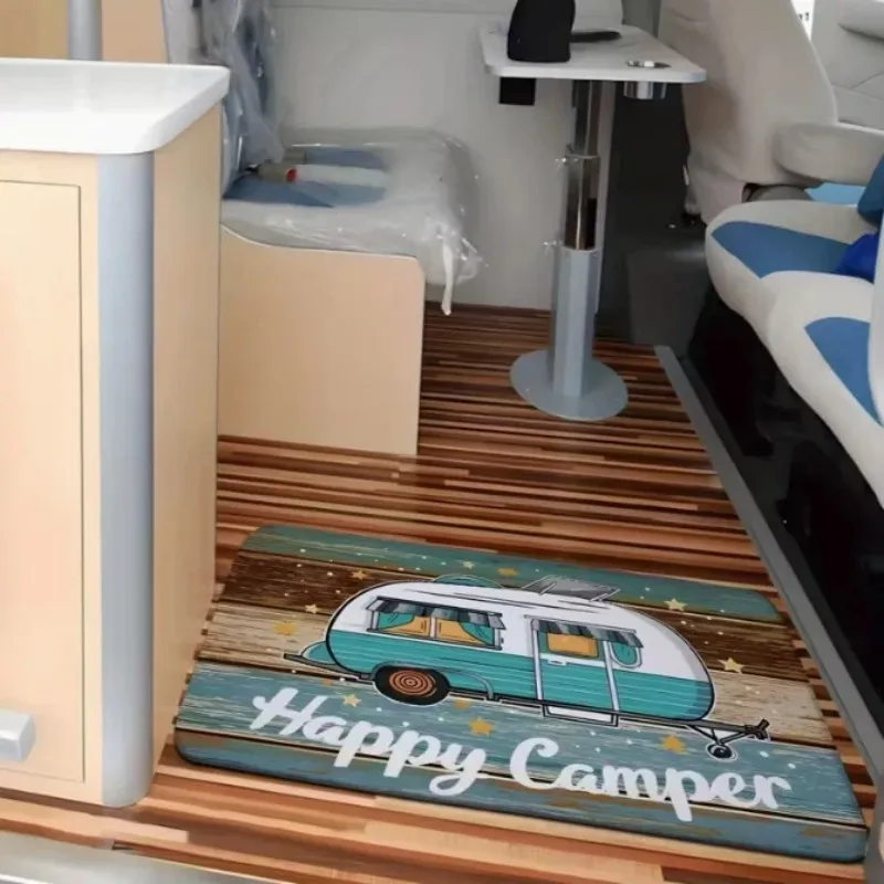 VIKAMA Camping Car Printed Entrance Carpet, Absorbent And Non Slip Soft Floor Mat, Indoor And Outdoor Home Decoration