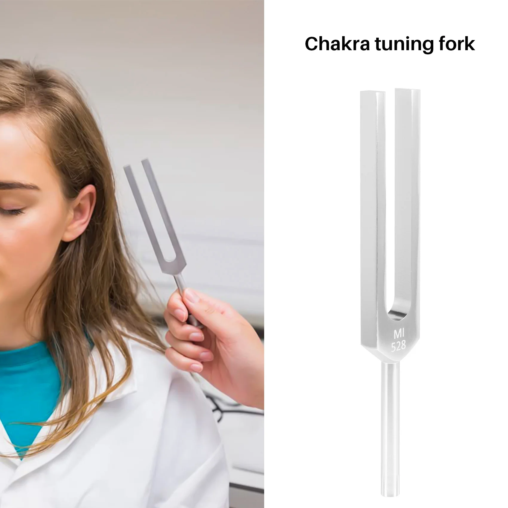 HW Lega di alluminio + diapason in legno Chakra Hammer Ball Diagnostic 528HZ con set di mazze Test del sistema nervoso Diapason Hea