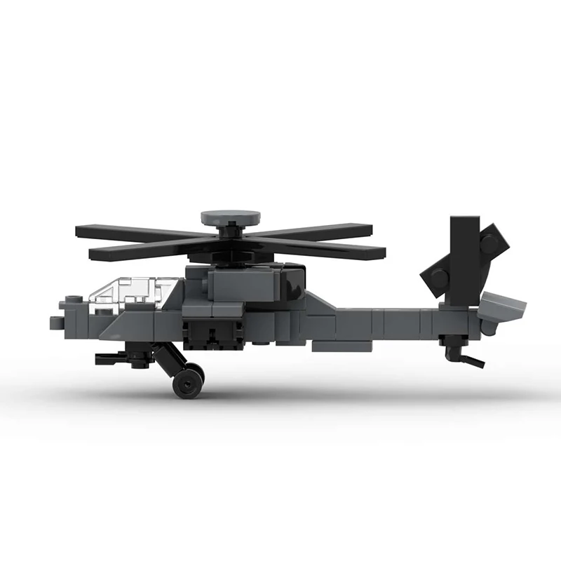 MOC Kreatives Militär-Flugzeug Apache Longbow Baustein-Modell DIY Lehrreiches Montage-Spielzeug für Kinder Geburtstagsgeschenk Dekoration – Detail 9