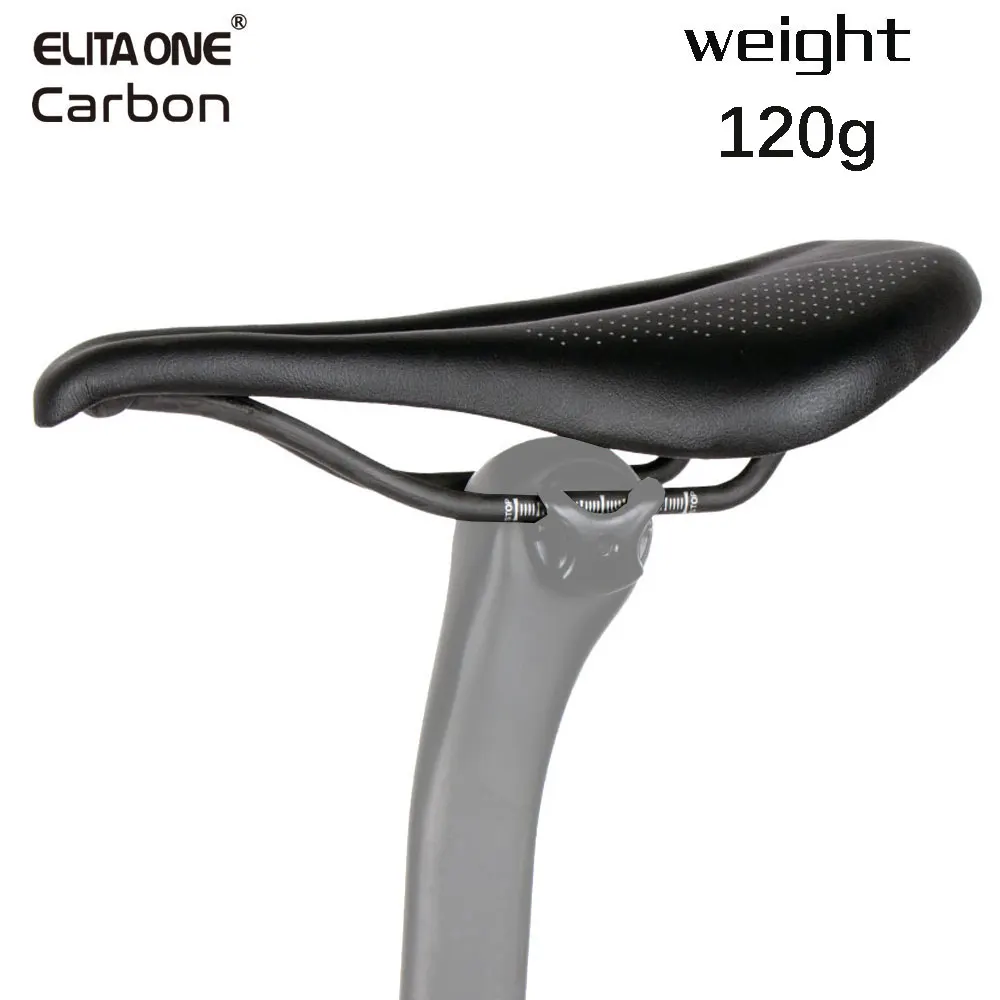 Elita one mtb/road bike saddle 240*155mm carbon fiber super light leather 98g