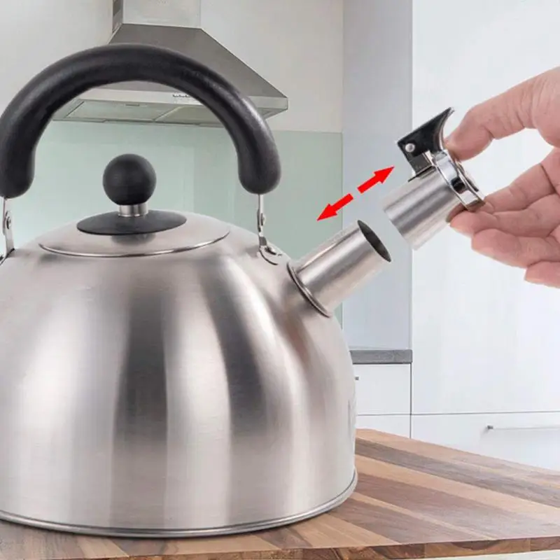 Stainless Steel Kettle Replacement Spout Tip, Water Boling Kettle Attachment, Teapot Spout Whistle, Kitchen and Hotel, 1Pc