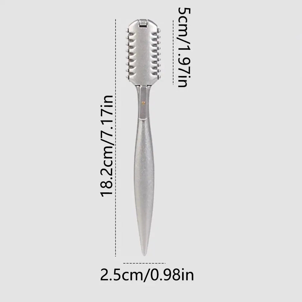 Manueller doppelseitiger Effilierscheerkamm, rostfreies Schnallen-Design, Haarschneidehalter, sicher, bequemer Griff