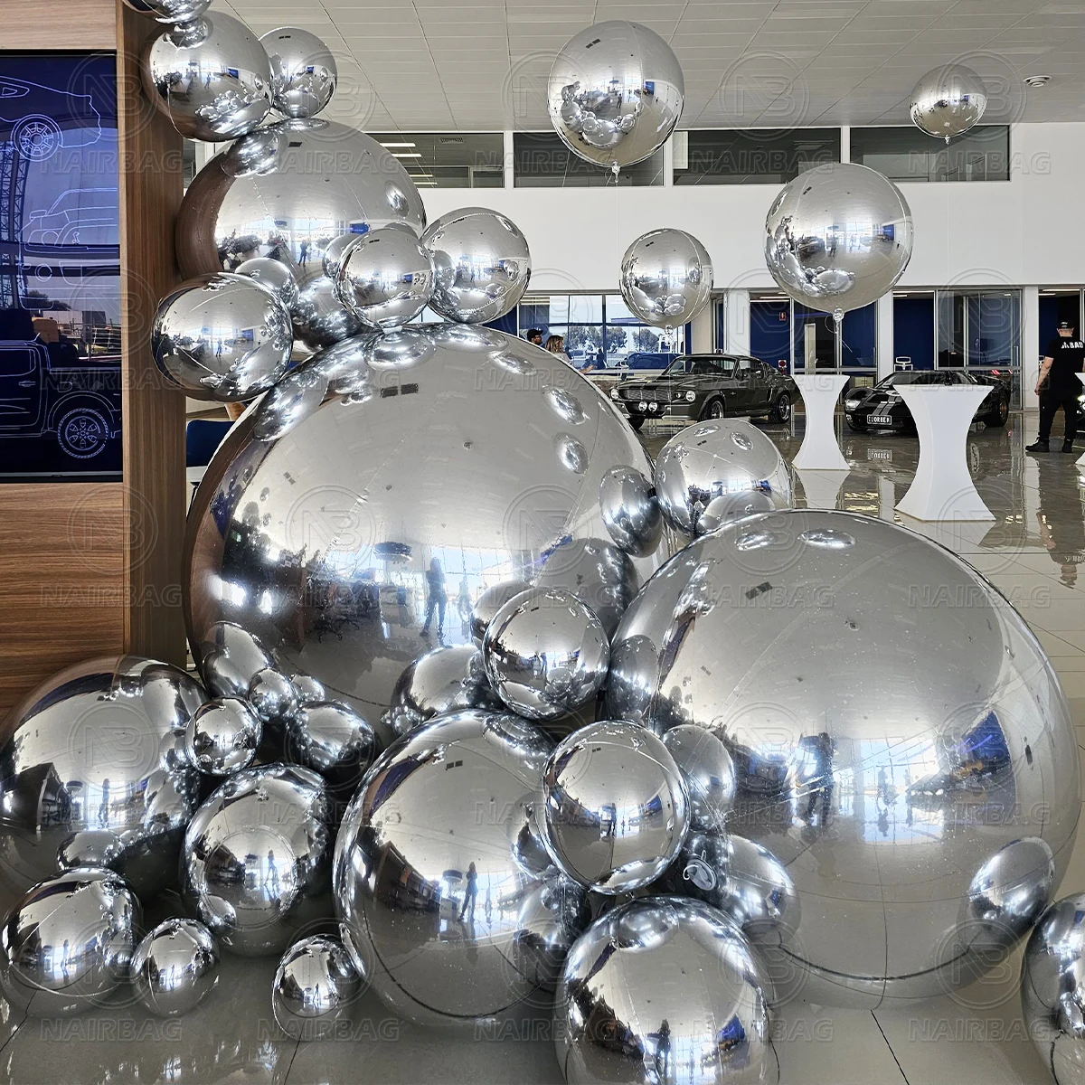 Boules de miroir gonflables sphère PVC grand ballon de miroir réfléchissant grande boule brillante pour Disco noël fête de mariage événements décor