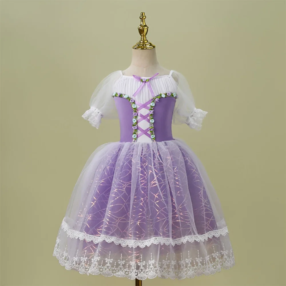 

Ballet Dress Dance Costume Leotards for Girls Stage Dance Wear Kids Clothes Elegant Children Clothing Summer Princess Tutu