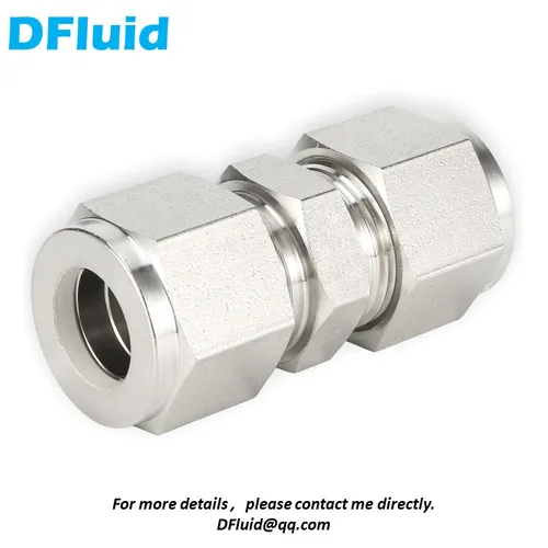Conector de compresión de doble virola de unión recta de acero inoxidable 316 1/8 1/4 3/8 1/2 6 8 mm accesorio de tubería de gas reemplazar Swagelok