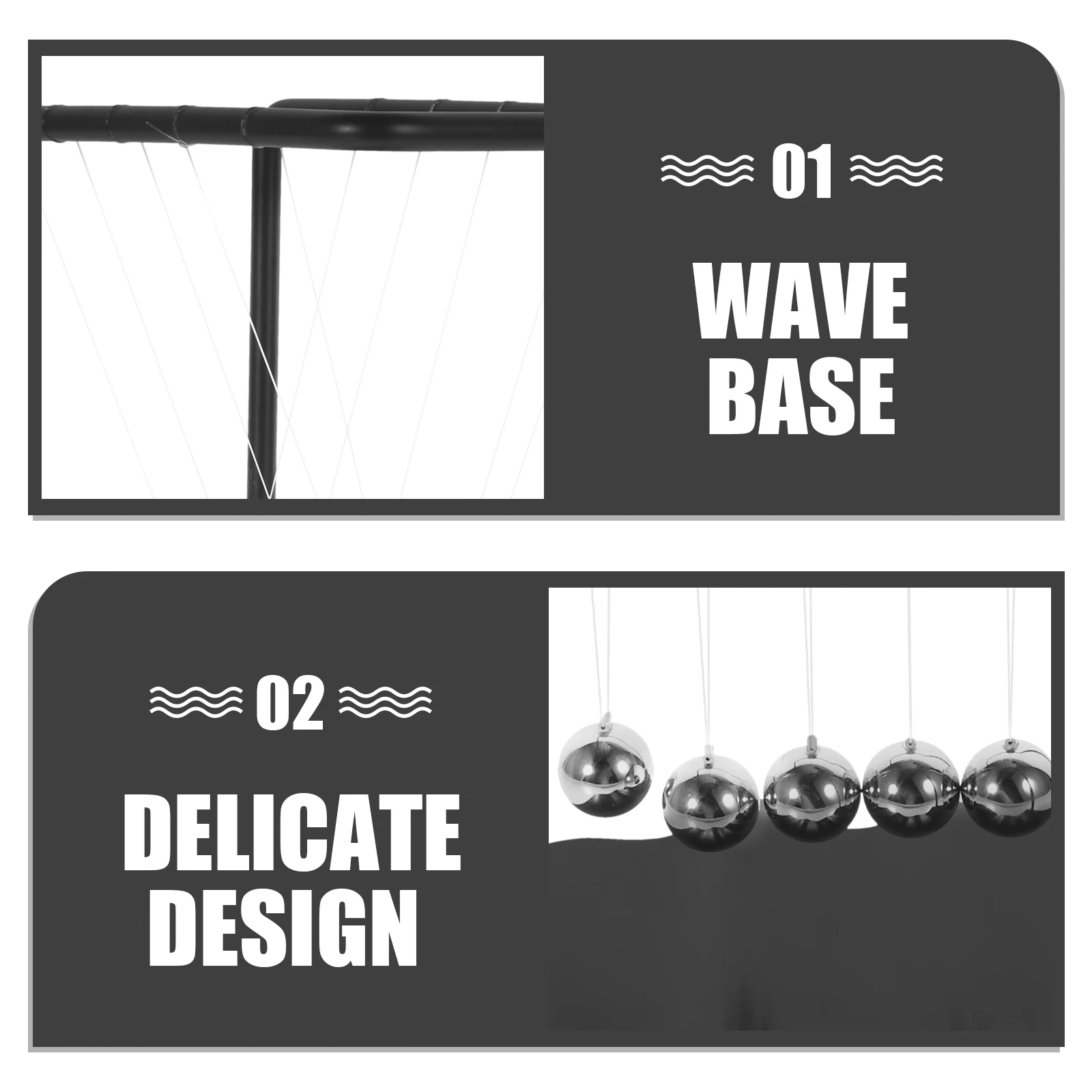 

Balls Pendulum Desk Toy Physics Activities Model Home Office Decor Beads Steel Electronics