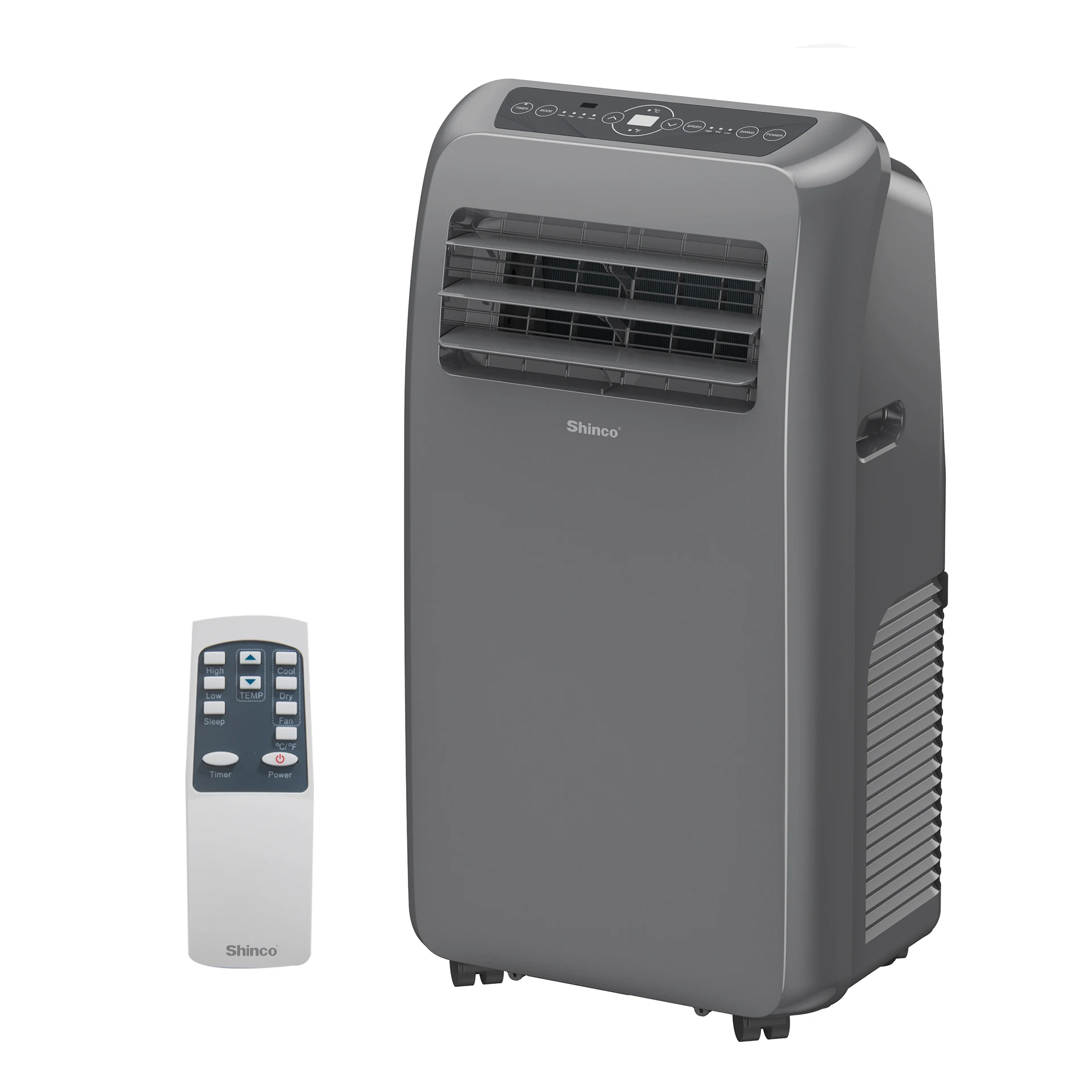 Shinco Grey Portable Air Conditioner Heater and Cool , Ac Heater Combo Window Unit, Portable AC Unit with Dehumidifier & Fan, Cools & Heats,Remote Control and Window Kit