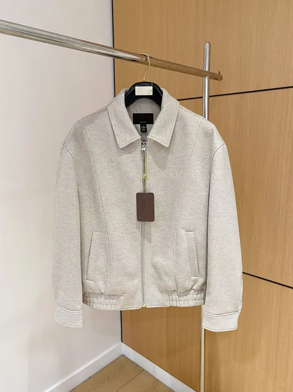 

LP 25aw Куртка на молнии с лацканами из итальянской шерсти