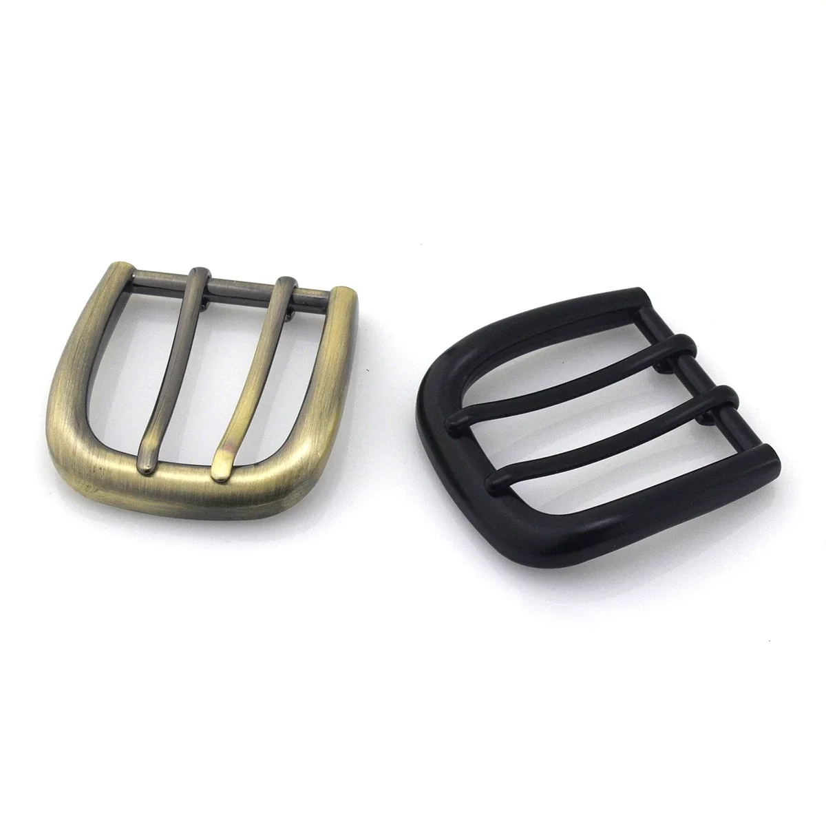 1piece 40mm Metal Belt Buckles Double Pin Brushed Matte End Bar Buckles High Quality Fit for 37mm-39mm Leather Belt Craft Parts