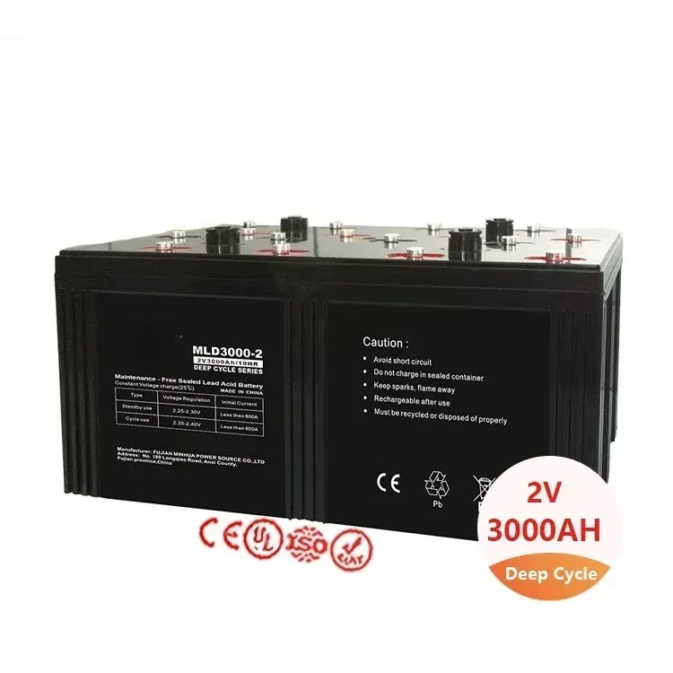 

MHB MLD3000-2 2V 3000Ah Solar Lead Acid Battery Deep Cycle 2V System Voltage Solar Energy Storage