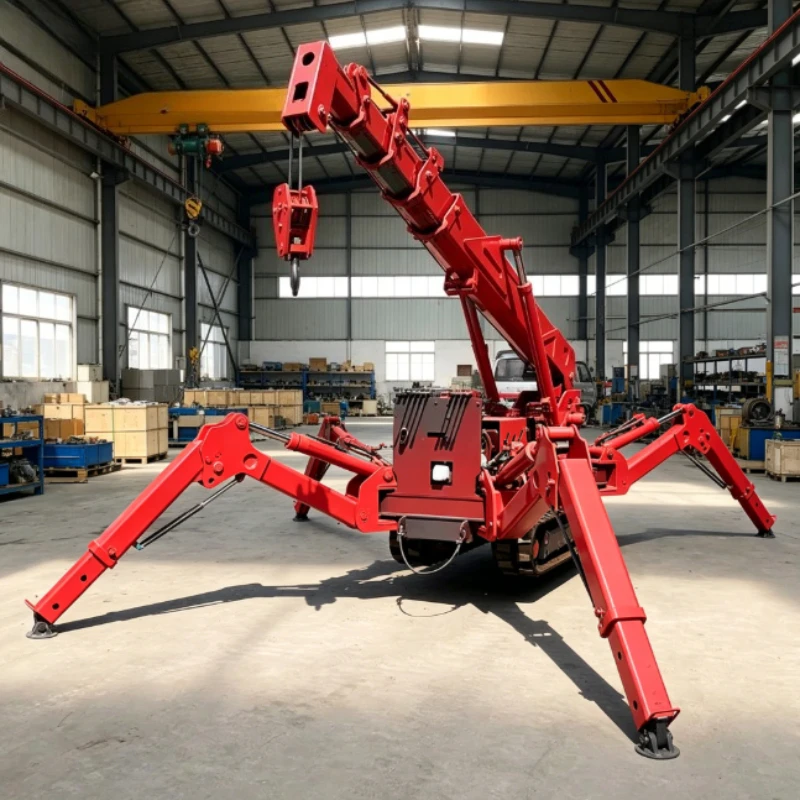Wireless Remote Control Foldable Compact Crawler Spider Crane 5T 10T Mobile Spider Crane Ce Certified for Indoor Use
