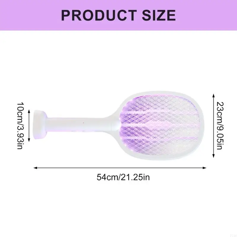 77JF 2 1 elétricos Lâmpada portátil portátil USB Charging Fly Racket