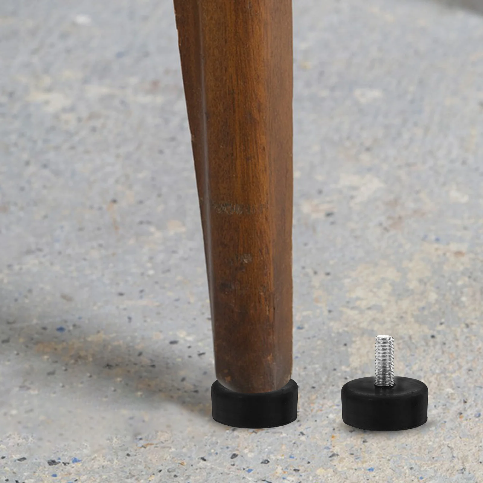 

4Pcs Adjustable Furniture Leveling Feet Rubber Anti Slip Vibration Pads Screw on Legs for Tables Chairs Cabinets