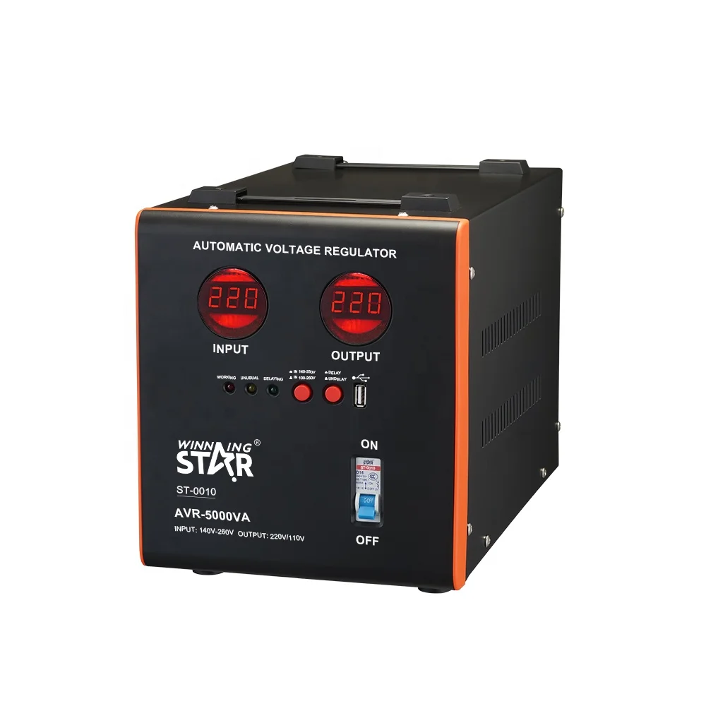 

WINNING STAR 5000W Digital Display Multi-Function ST-0010 Automatic Manual Voltage Regulator