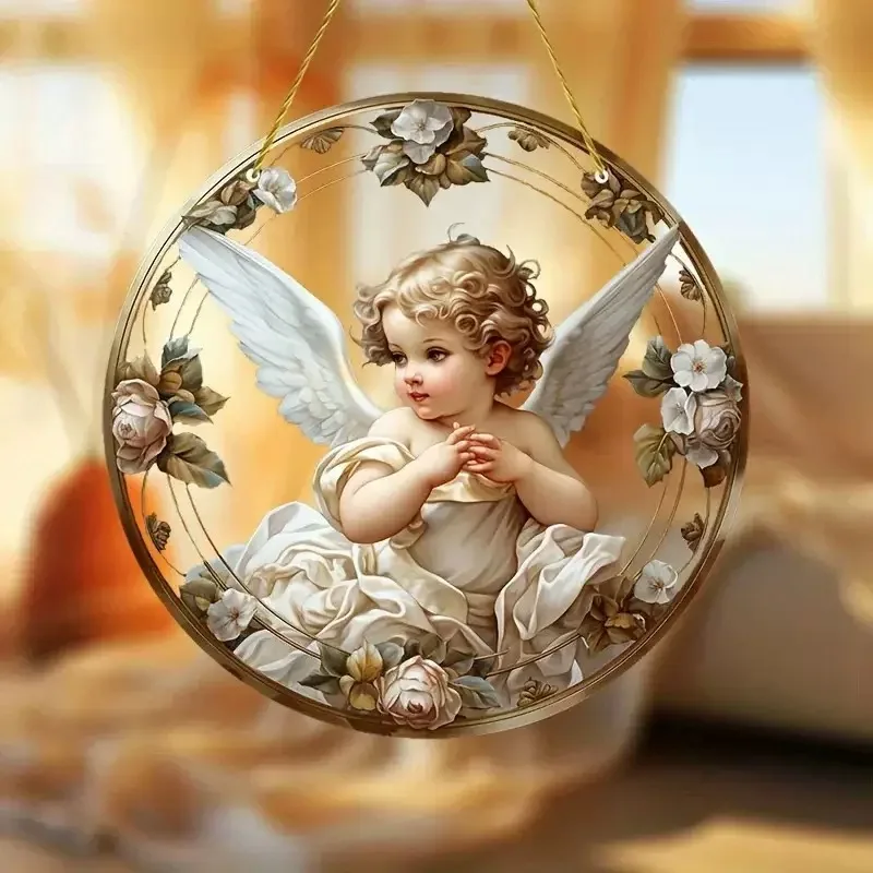 مجموعة واحدة من المعلقات المصنوعة من الأكريليك لعيد الفصح، تعليق سيارة مسطح متقاطع، ديكور أثاث مفتاح حقيبة الظهر الإبداعية