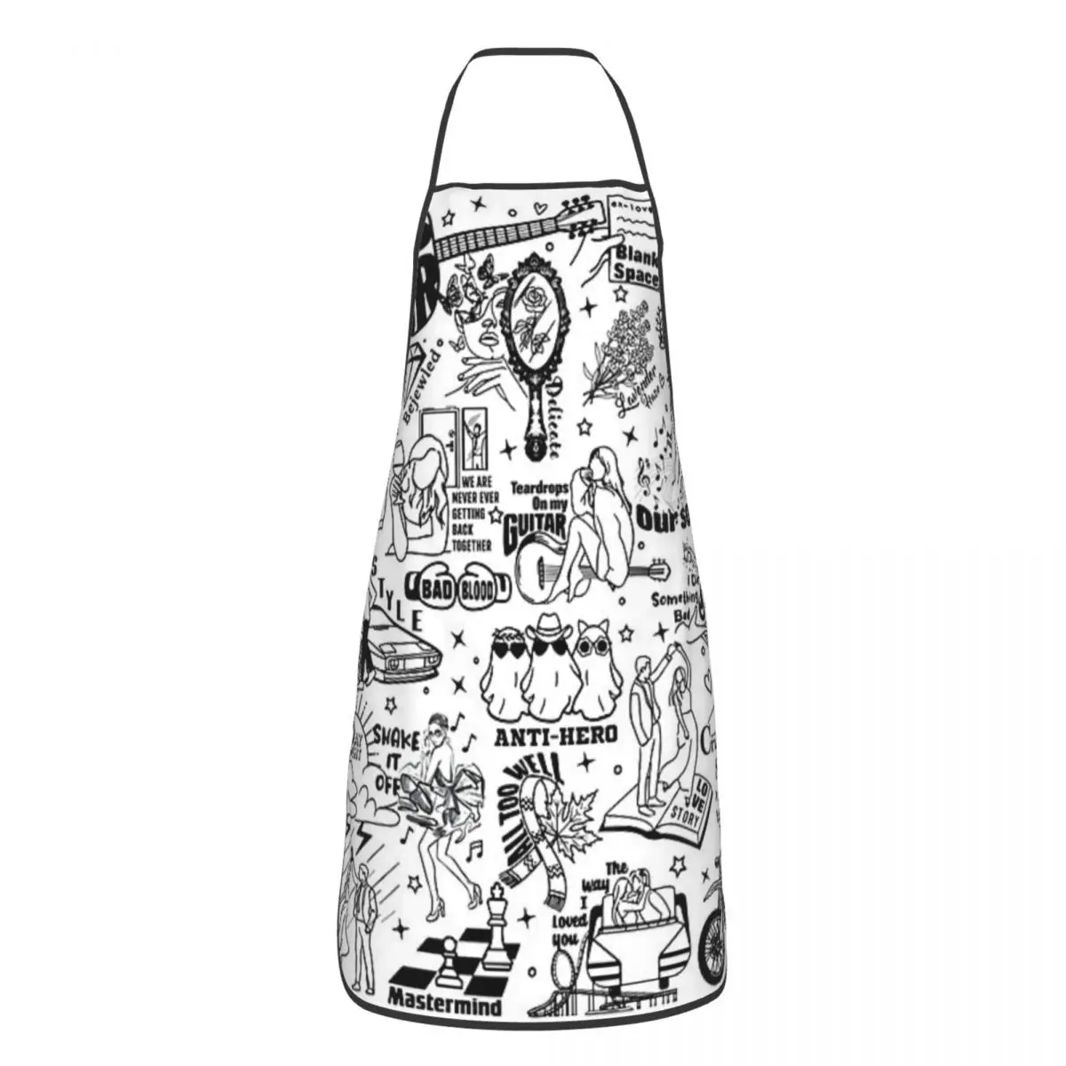 Taylor Swifts Eras Apron Chef Cooking Baking Tablier Waterproof Bib Kitchen Cleaning Pinafore for Women Men Gardening