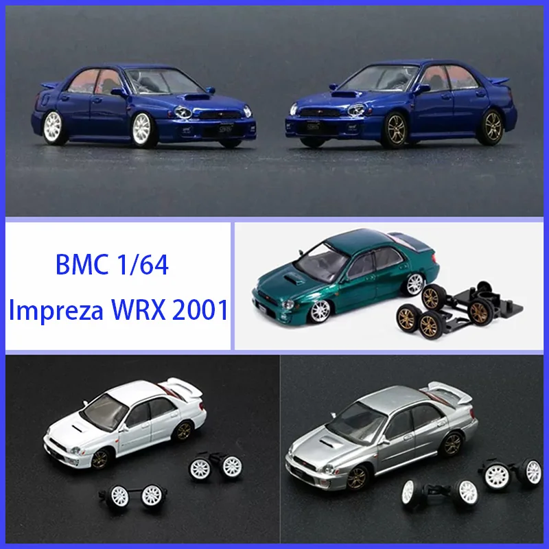 

BMC 1/64 Scale Impreza WRX 2001 Alloy Car Model Static Collection Decorated Holiday Gifts Toys Souvenir Gift
