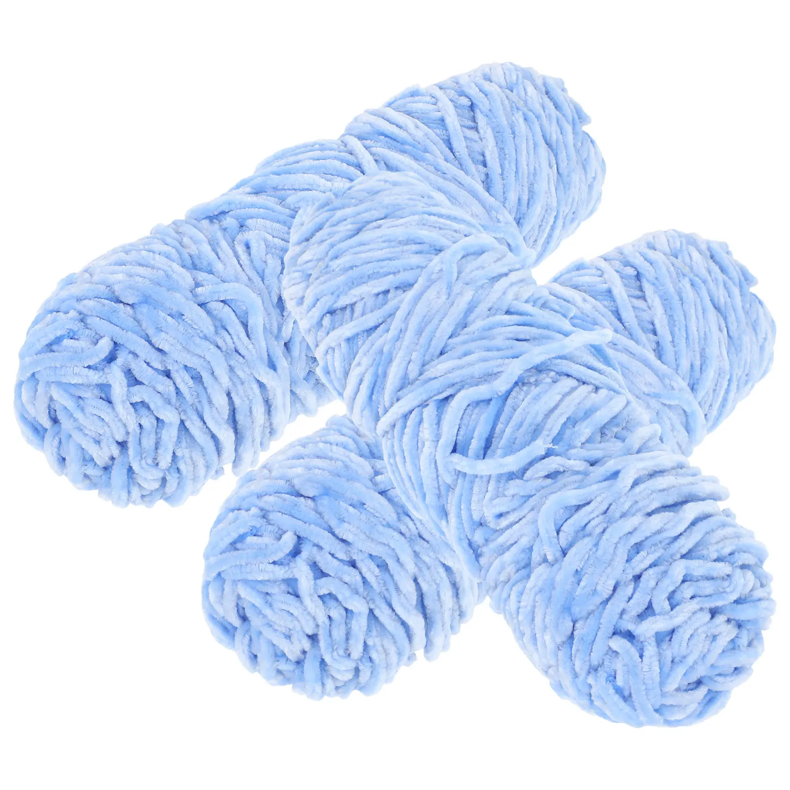 

3pcs Chenille Yarn Hand-knitting Colored Woolen Yarns for Crocheting Crafts Supple Flexible Blanket Making Material Non-breaking