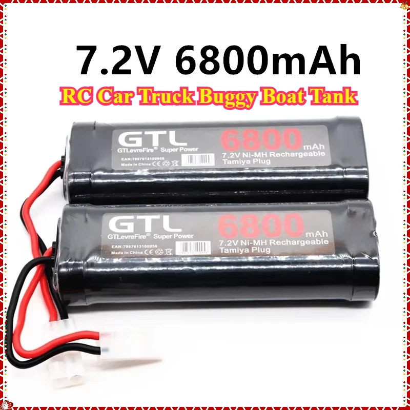 

7.2V Battery 6800mah NiMH Batteries Pack for RC Car Truck Buggy Boat Tank Ni-Mh Baterias Gray Supper Power