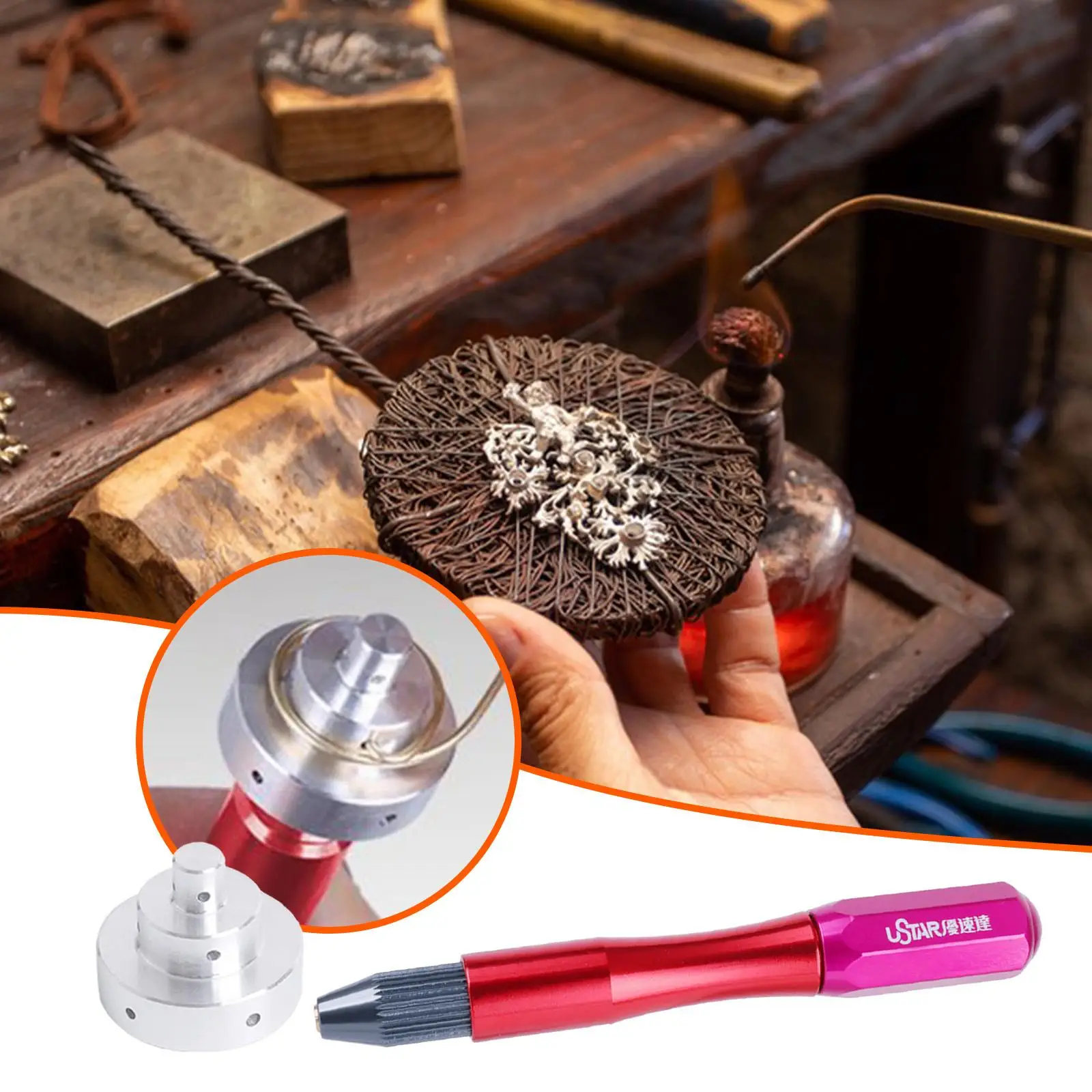 Hand Drill and Winding Device Punching Tool for Jewelry Making Beads Casting