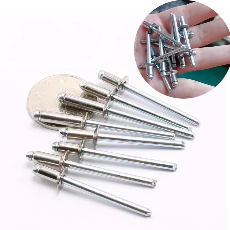 M2.4 M3 M3.2 M4 M5 Aluminum Alloy Blind Pop Rivet Countersunk Head Exhaust Rivet Decoration Nail Length 5/5.4/6/6.4/8-25mm