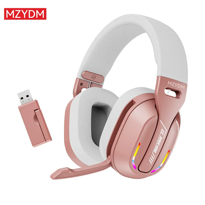 2.4ghz sem fio gaming headset bluetooth 5.4 gt100 enc microfone com cancelamento de ruído sobre a orelha fones de ouvido esportivos à prova dwaterproof água