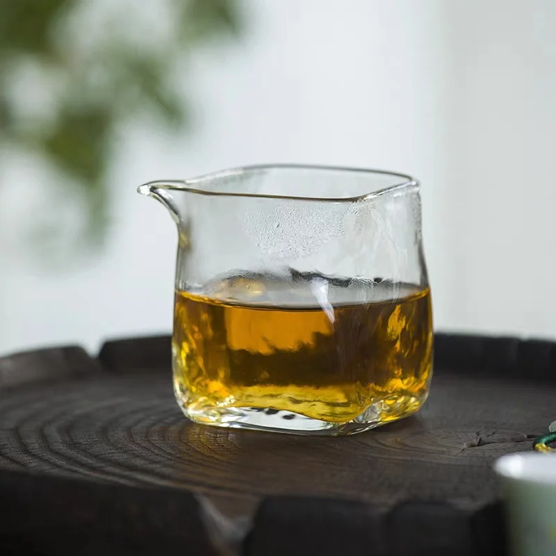 180ml รูปแบบค้อนสแควร์แก้ว Fair ถ้วยชาเหยือกชาชาถ้วย Chahai Kung Fu ชุดชา Divider กาแฟหม้อ