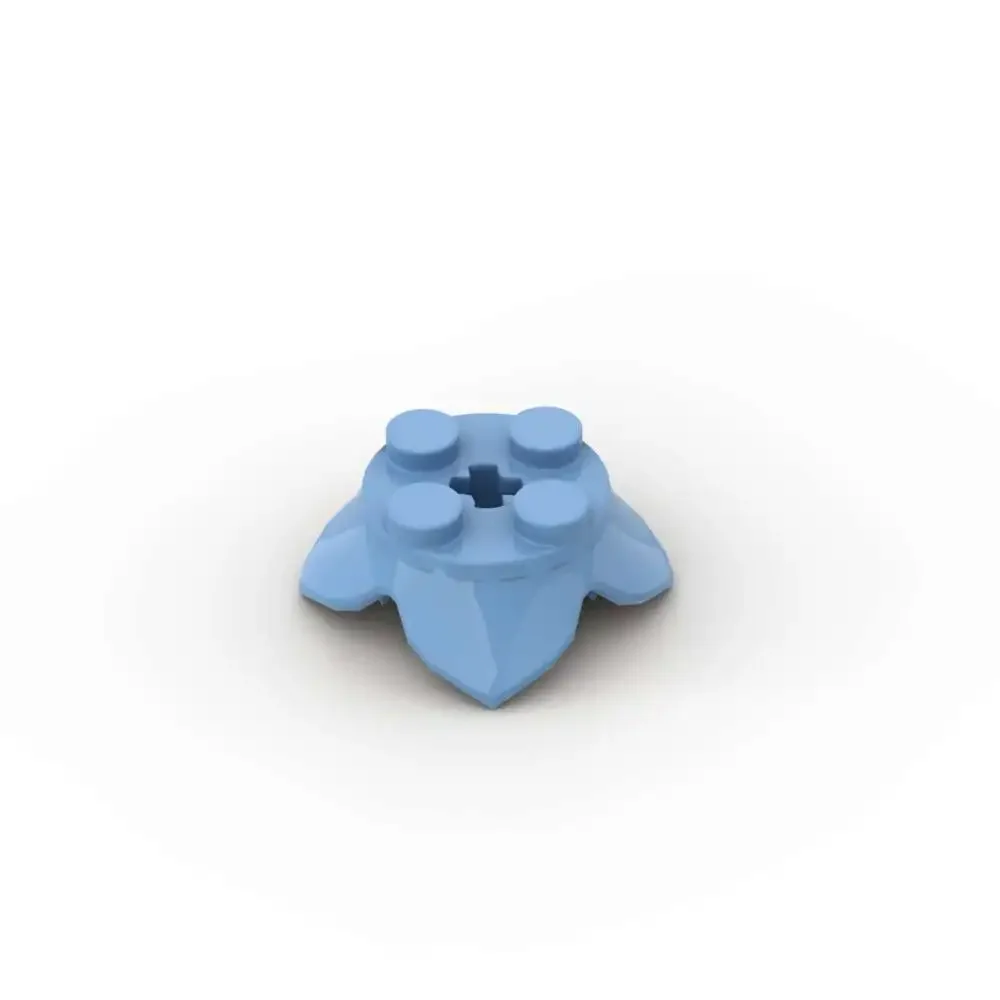 MOC 10PCS 15469 Plant Leaves 2x2 Building Blocks Kit With 4 Petals And Axle Hole Particle Educational Toy Adult Birthday Gift