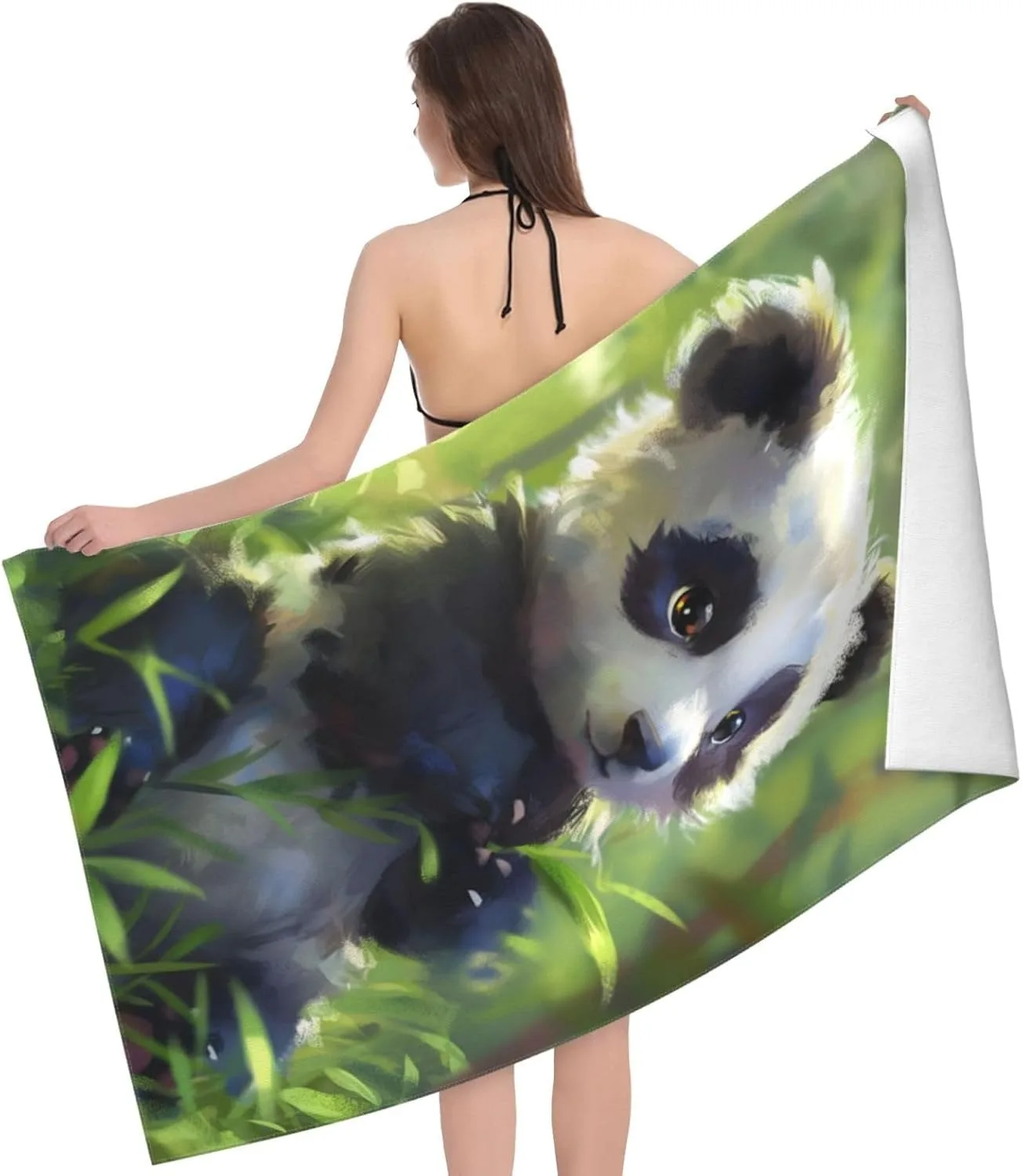 Cute Panda pattern Towel for Family stuffs friends Gifts Quick-Dry Sand free For Bath Yoga Tourism Beach Camping Swimming GYM