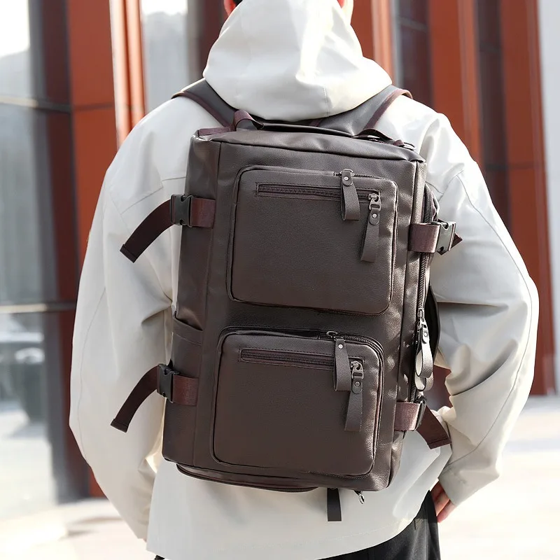 

New Men's Large Capacity Travel Backpack Business Trip Handbag Multi Functional Backpack Single Shoulder Crossbody Bag