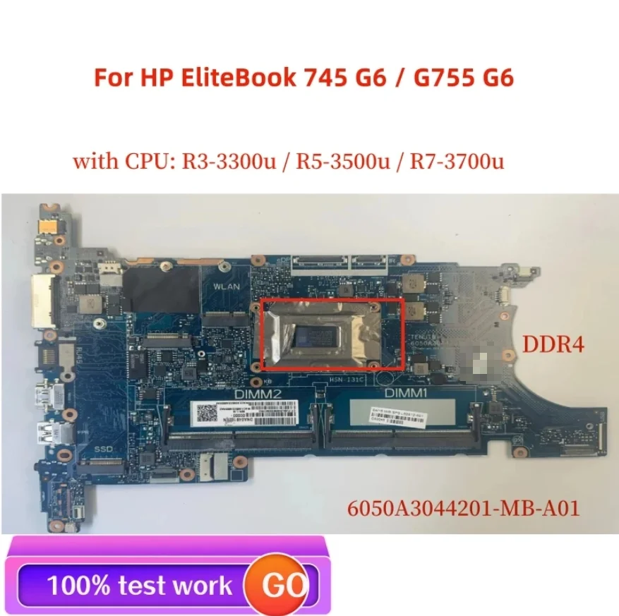 New for HP EliteBook 745 755 G6 Laptop motherboard Model Multiple optional SN 6050A3044201 6050A3044201-MB-A01 CPU R3 R5 R7