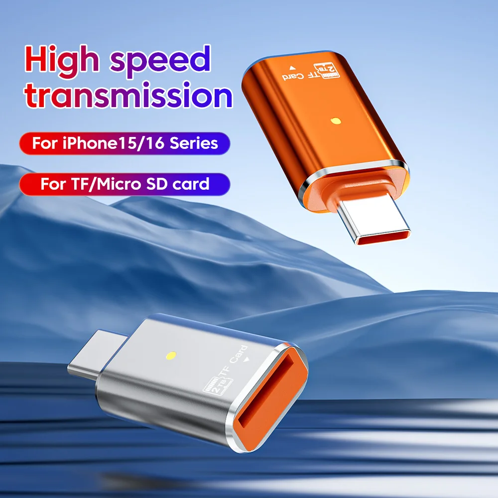 Type C card reader for iPhone15 TF memory card adapter card reader for Huawei Samsung Xiaomi card reader