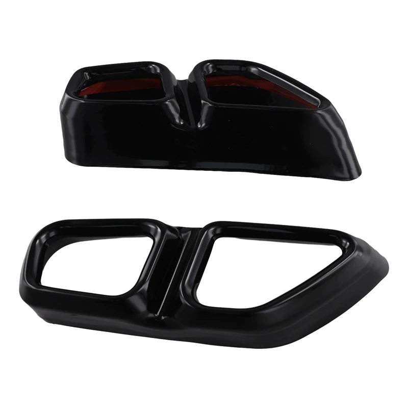 

1 Pair Car Tail Exhaust Pipe Outlet Muffler Pipe Cover Decorative Tail Throat Frame For BMW 5 Series G30 G38 2018 - 2022