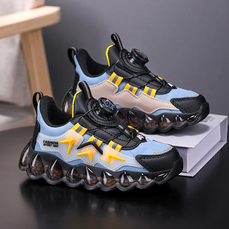 Leather Kids Running Shoes Fashion Youngsters Teens Casual Walking Students Sneakers Breathable Soft Children Outdoor Sports