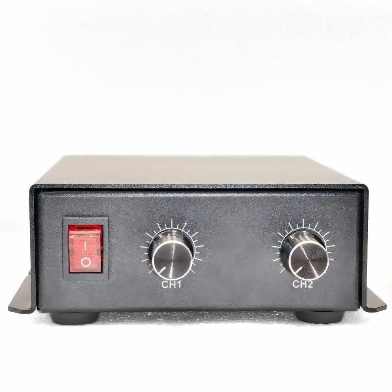 

2-канальный промышленный аналоговый контроллер точечного освещения с поворотной ручкой, прецизионный диммер для профессионального использования