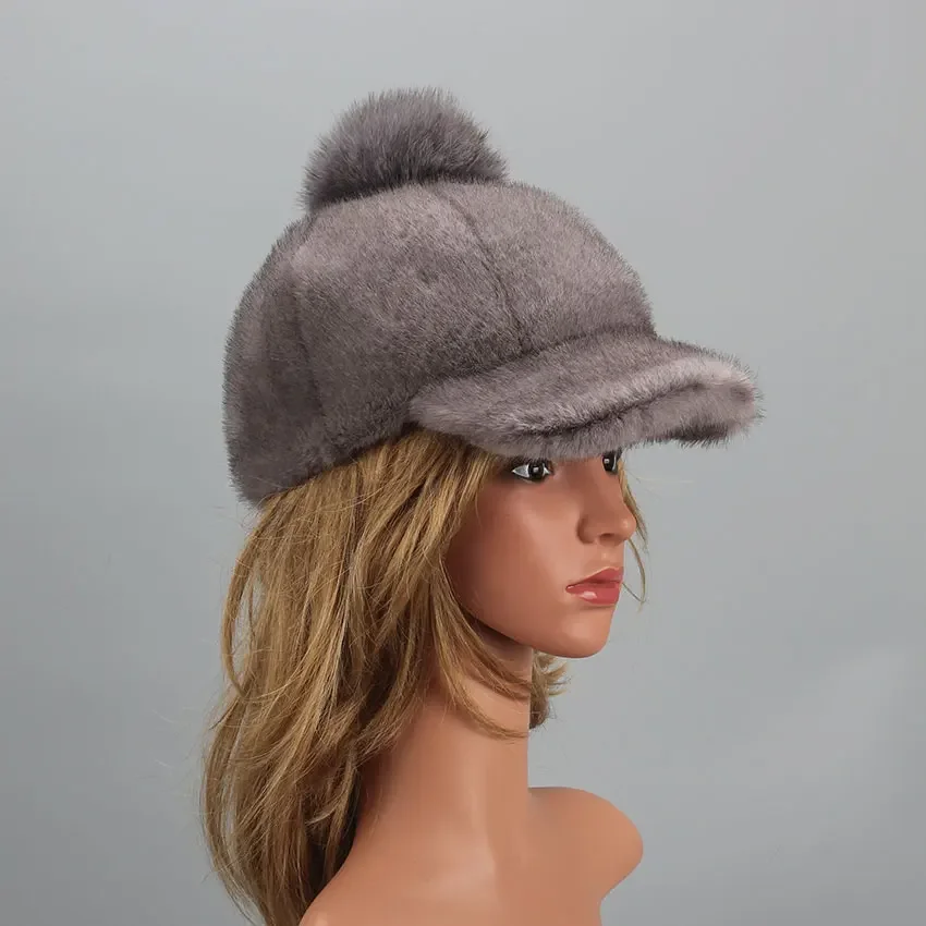 Ladies Casual Faux Fur Hat Autumn Winter Hats For Women Solid Baseball Cap Newsboy Cap Men Winter Beret Women Painter Caps