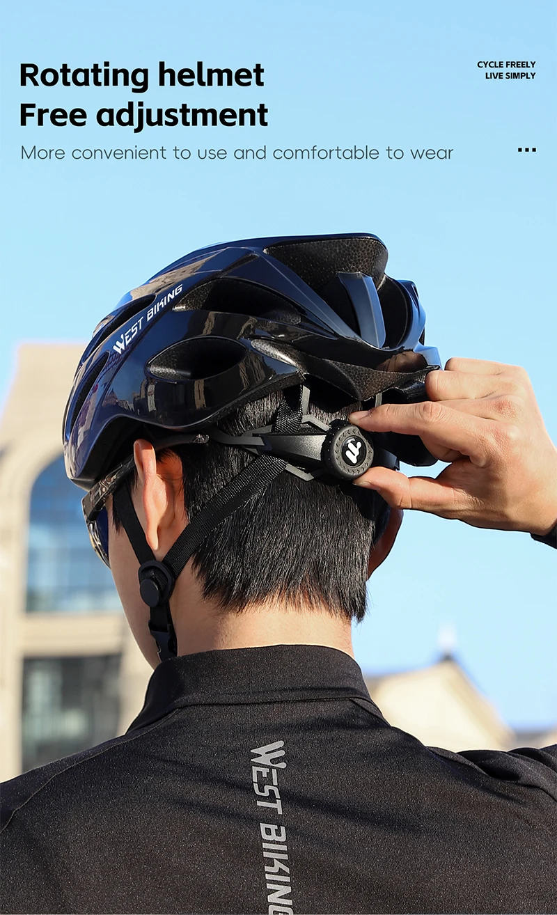 WEST BIKING Fahrradhelm, leicht, integriert geformt, 24 Belüftungslöcher mit Moskitonetz für Mountainbike, Rennrad, Herren, Damen, Sicherheit – Detail 9