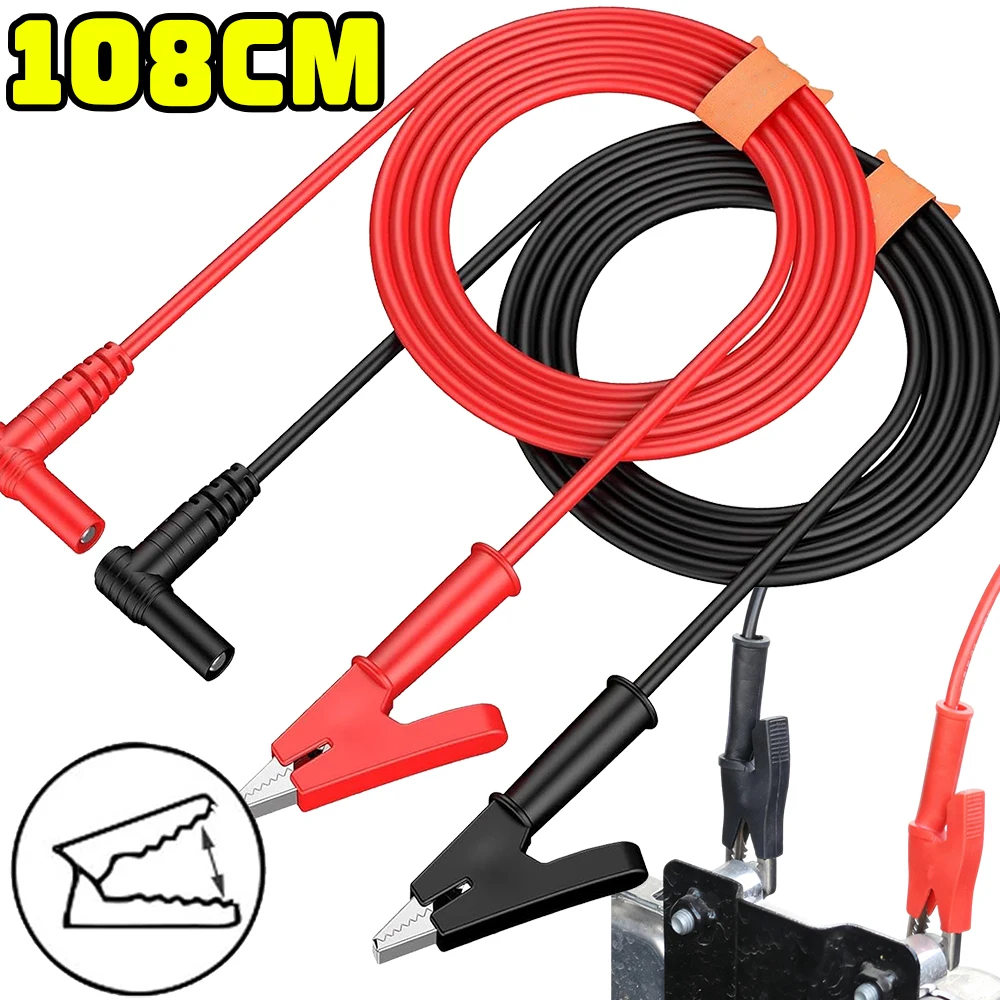 

Multimeter Testing Leads Insulated Alligator Clip To Banana Plug Measure Tool 20A 1000V Triangle Clip Cable Connector Dual Probe