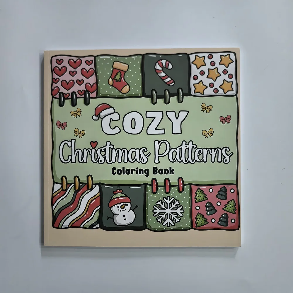 Christmas Patterns Coloring Book Stress Relief Engaging Art Activity Gift for Parties & Birthdays